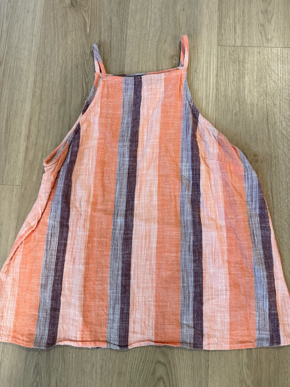 Blue Rain Orange and Purple Striped Halter Cami size medium